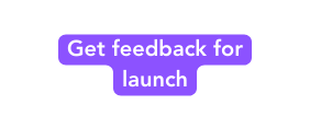 Get feedback for launch